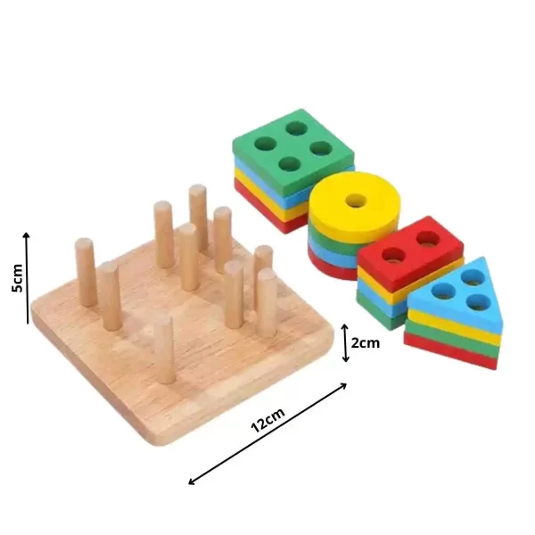 Juego De Madera Didáctico- Encaje Figuras - Imagen 2