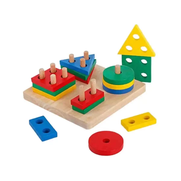 Juego De Madera Didáctico- Encaje Figuras